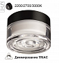 7156/6CL HIGHTECH ODL26 493 Настенно-потолочный светильник черный/прозрачный/стекло/поликарбонат IP65 LED 6W 410Лм 2200/2700/3000K 120° 220-240V RONDA