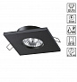 370805 SPOT NT22 598 черный Светильник встраиваемый влагозащищенный IP44 GU10 50W 220V AQUA