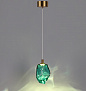7110/4LC L-VISION ODL25 Подвесной светильник  бронзовый/бирюз. стекло/металл IP20 LED 4W 300Лм 3000K 200° 220V GEMME