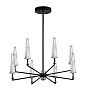 5429/39L MODERN ODL_EX24 000 черный матов./прозрачный/металл/стекло/акрил Люстра LED 39W 3000K 1330Лм FUNGO