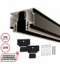 135328 NT25 000 черный Шинопровод для монтажа в натяжной потолок 3м (CLAMP) IP20 48V FLUM