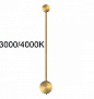 7009/5WLA HIGHTECH ODL25 273 античная бронза/металл/акрил Настенный светильник LED 3000/4000K тумблер на корп. 5W 220V CRI > 90 SATELLITE