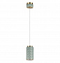 5452/5L L-VISION ODL_EX26 011 светлая бронза/зеленый/металл/керамика/акрил Подвес LED 5W 3000K LULU